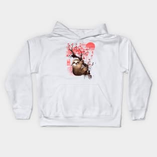 Sakura sloth Kids Hoodie